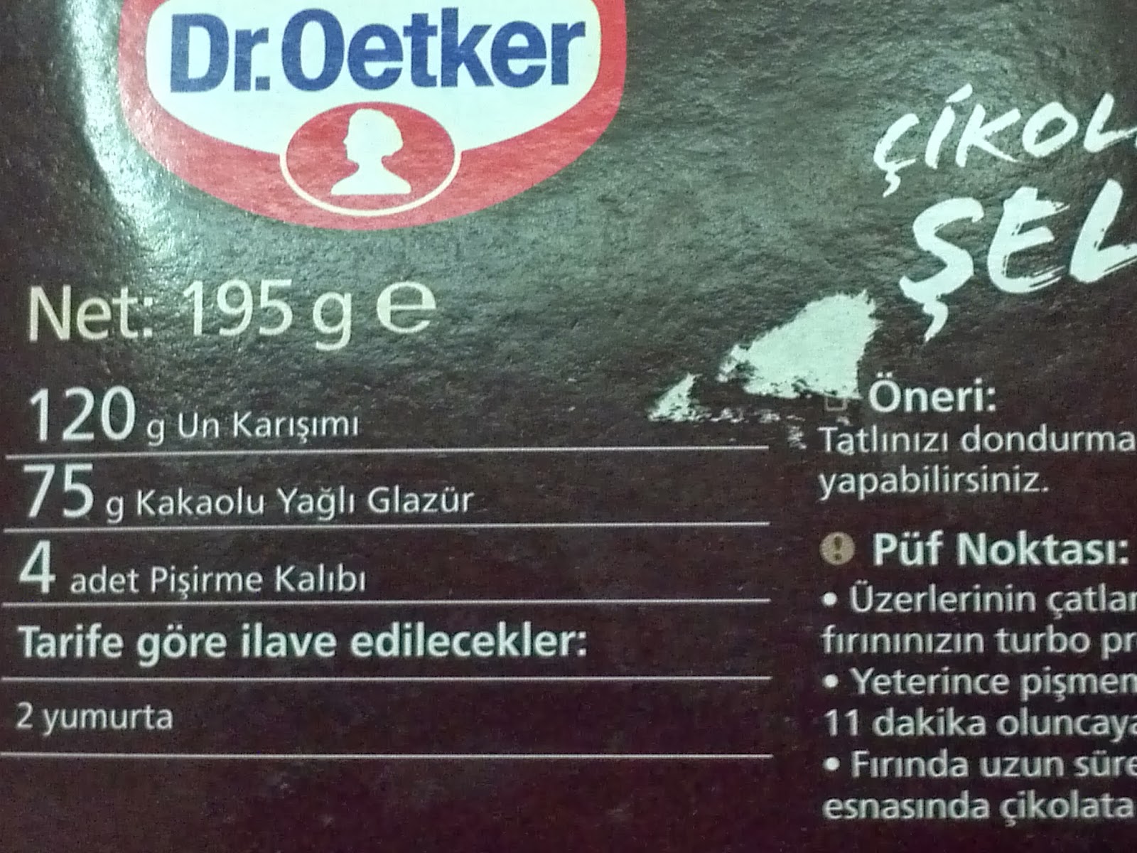günlük yaşamım dr. oetker çikolata şelalesi