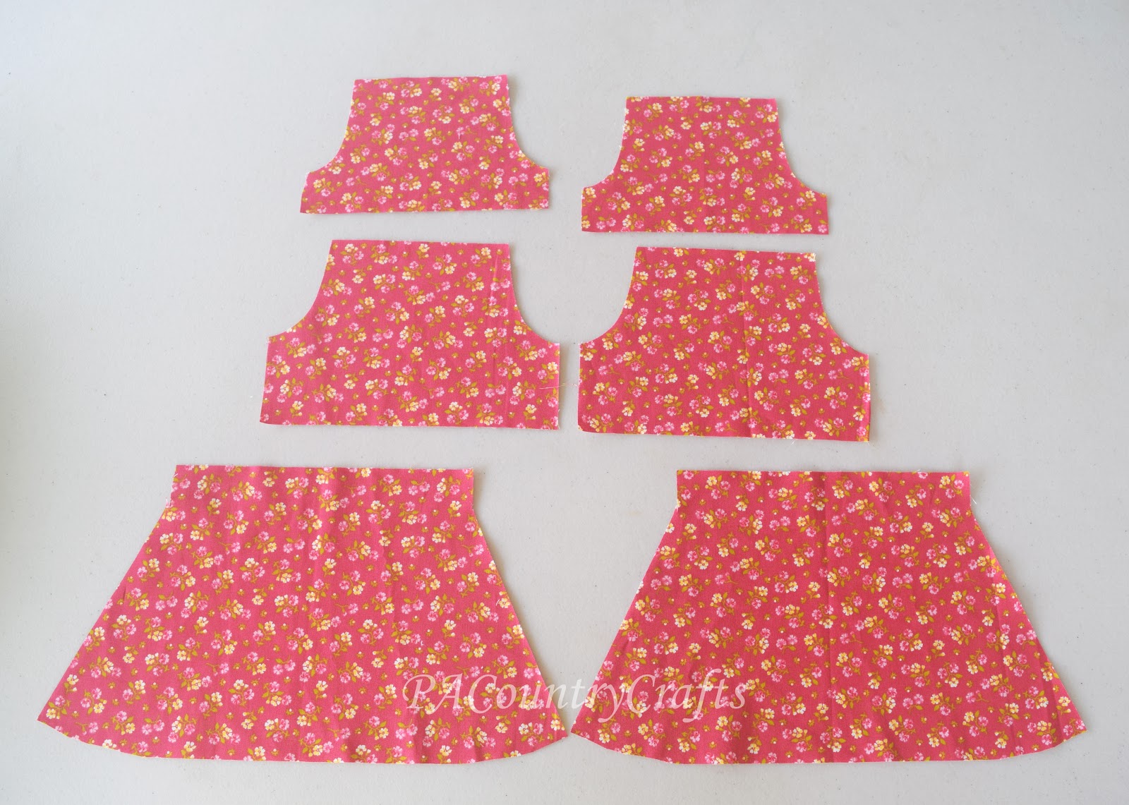 Elastic Waist Doll Dress Pattern PA Country Crafts