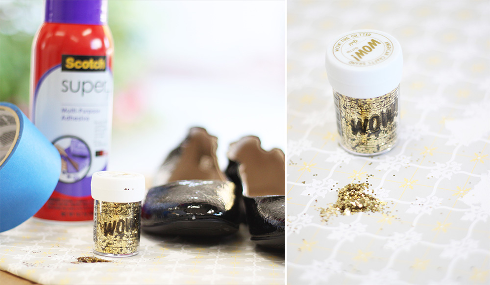 Look For Less DIY Glitter Shoes Michaela Noelle Designs