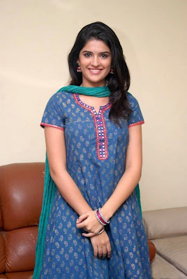 Deeksha Seth Cute in Blue Chudithar Latest Stills