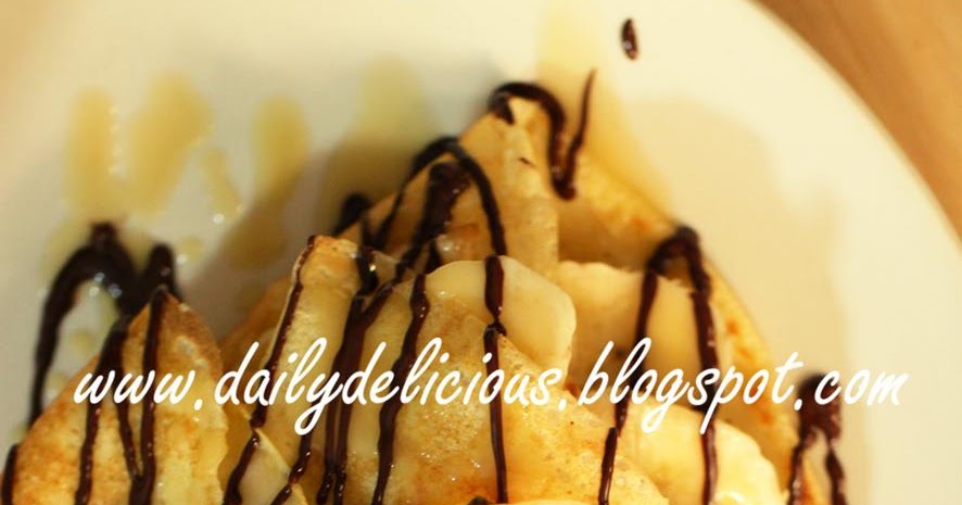 dailydelicious Banana Pancake with Toffee Sauce Sweet