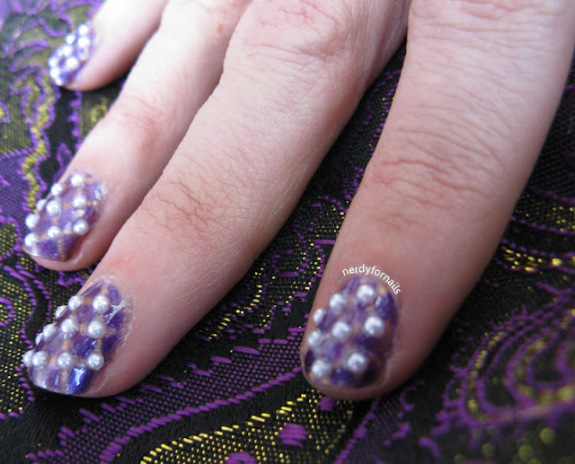 2. Lavender and Lace Wedding Nails - wide 2