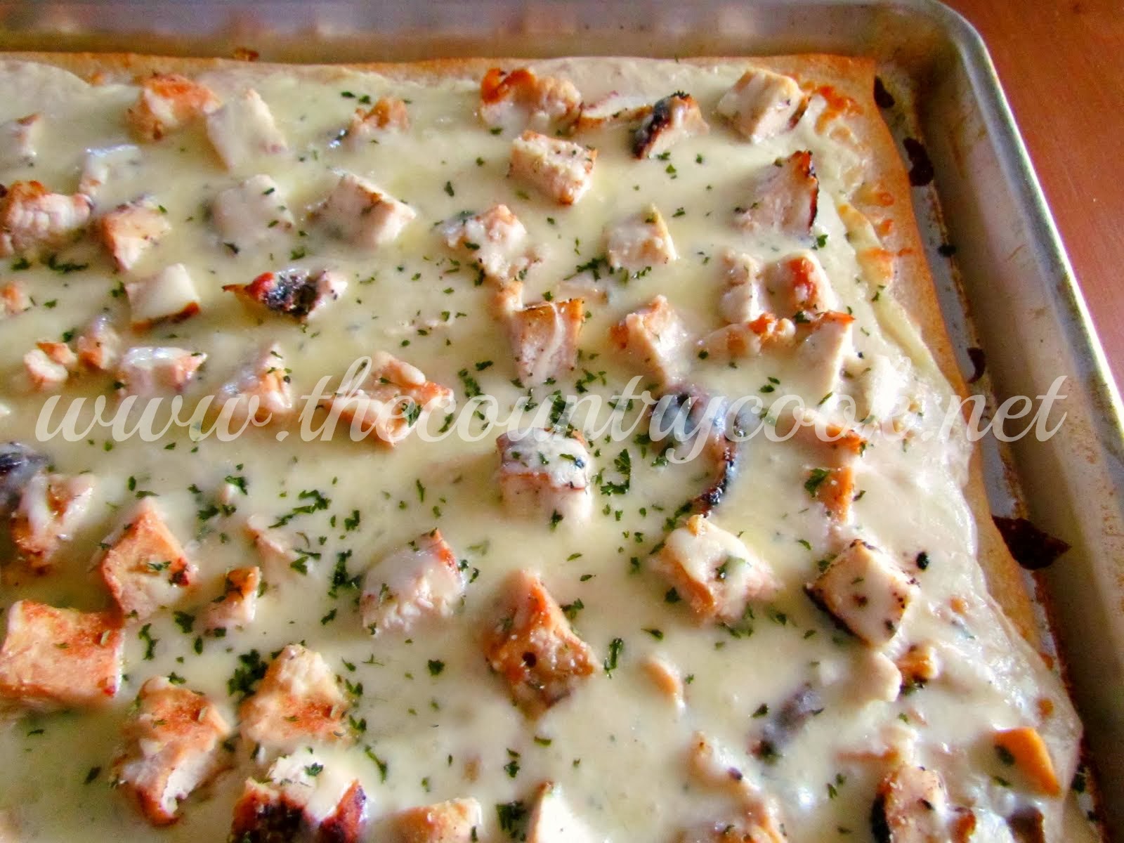 Grilled Chicken Alfredo Pizza The Country Cook
