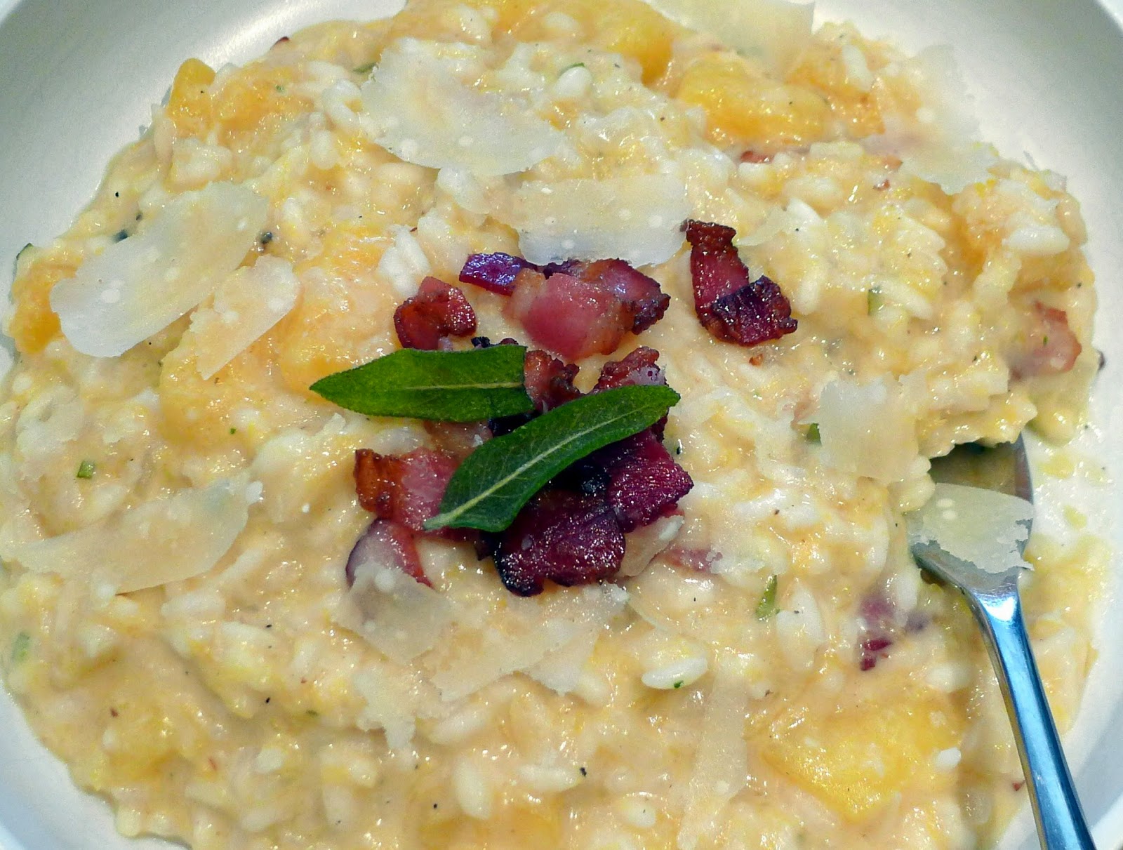 Culinary Adventures in London Butternut Squash, Bacon & Sage Risotto