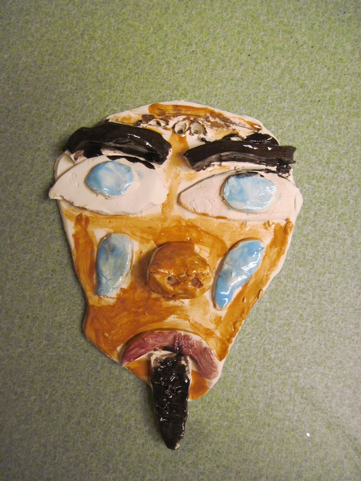 Lines, Dots, and Doodles Clay Masks, Art Club