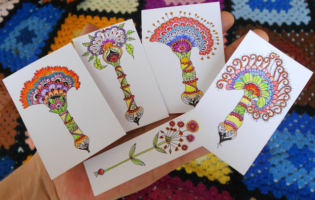 Finished! But I did finish them all, Yay! They look so bright coloured and happy.