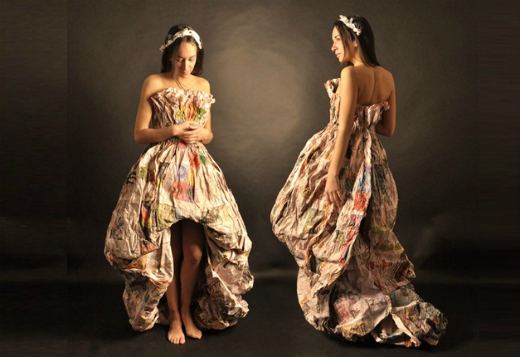 muñeco hecho con material reciclable