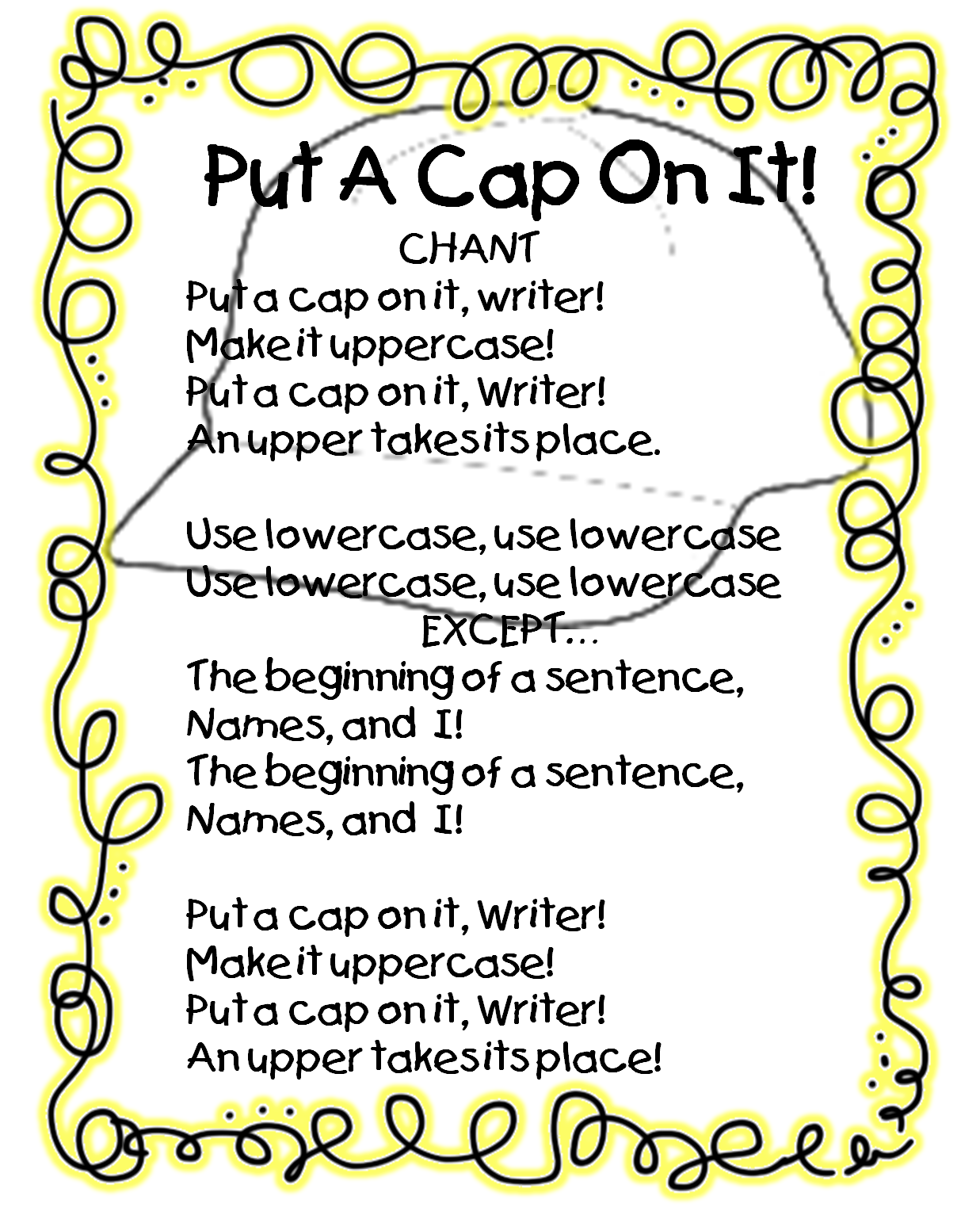 First Grade Wow Put a Cap On it!!