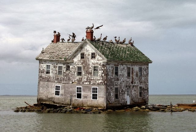 Casa abandonada en Holland Island, Chesapeake Bay, Estados Unidos
