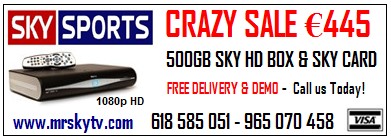 SKY HD BOX AND UK SKY CARD €445 or €399 if you have UK Bank account.