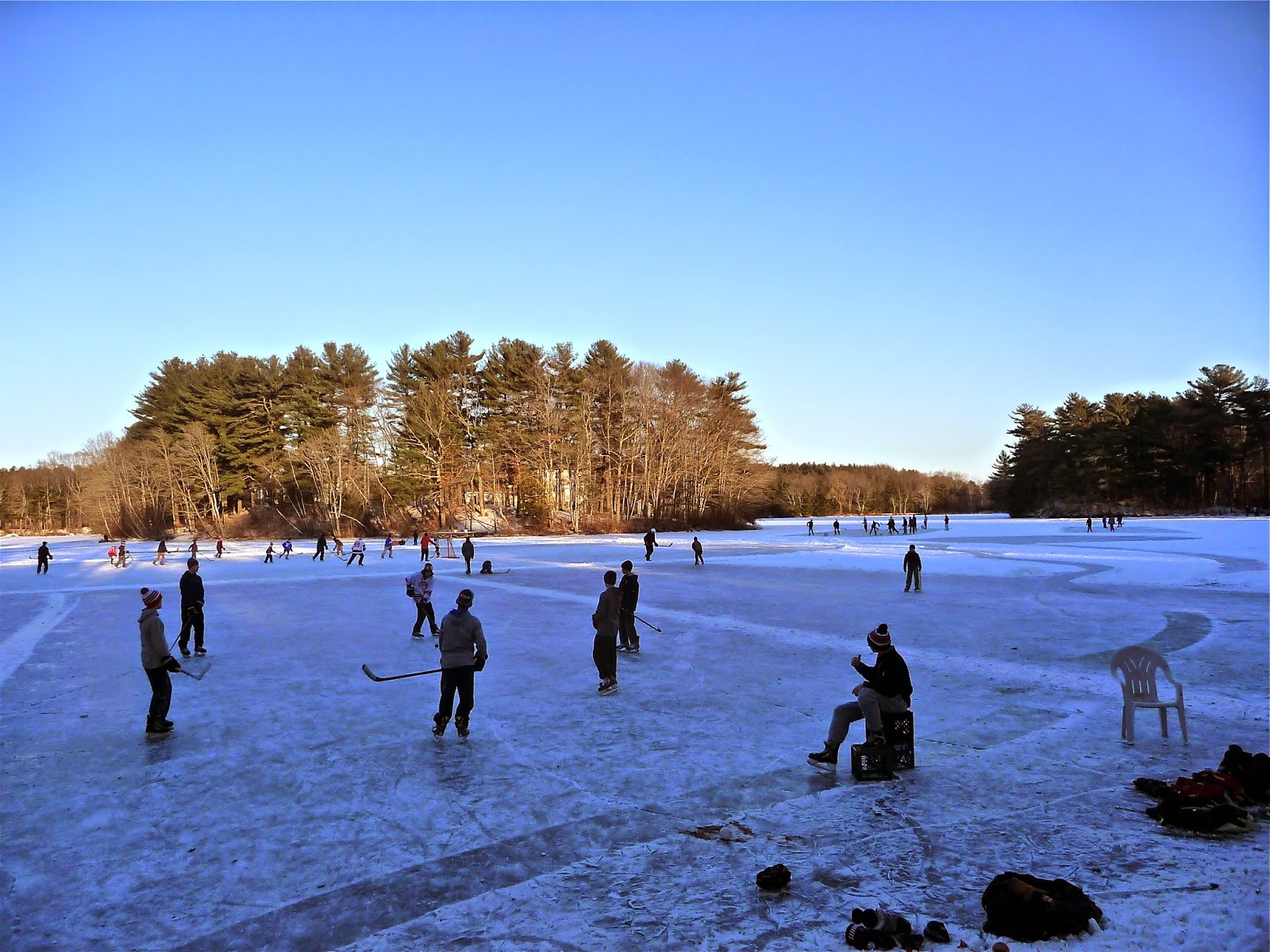Turner Pond Offers an Amazing Winter Ice Skating Experience in Walpole
