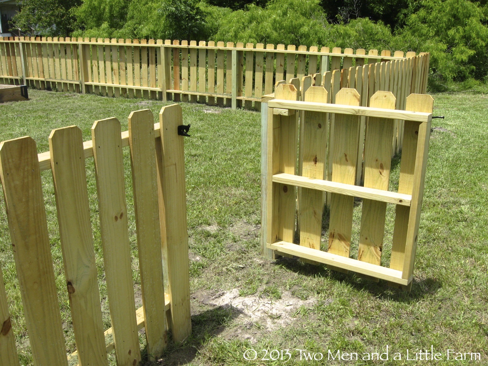 Two Men and a Little Farm: RAISED BED GARDEN FENCE UNVEILING