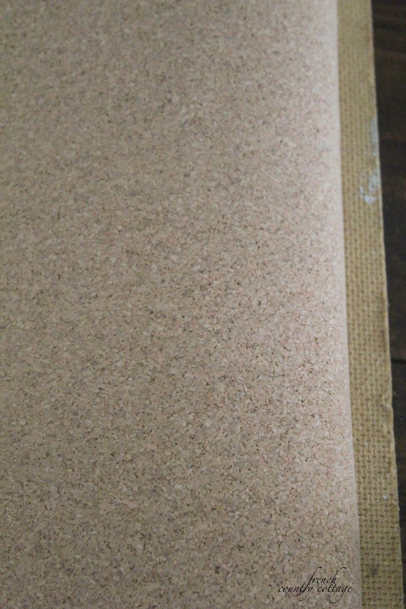 DIY Burlap covered cork board FRENCH COUNTRY COTTAGE