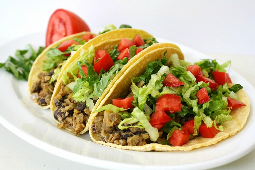 The Garden Grazer Black Bean Lentil Tacos
