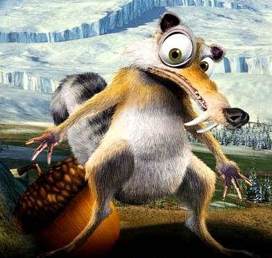 LA ARDILLA SCART CON SU BELLOTA La ardilla (Scrat) con su bellota