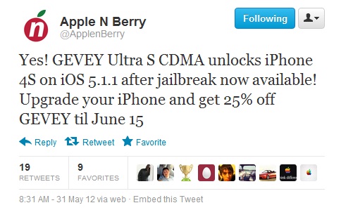 Gevey Ultra S Unlock CDMA iPhone 4S 