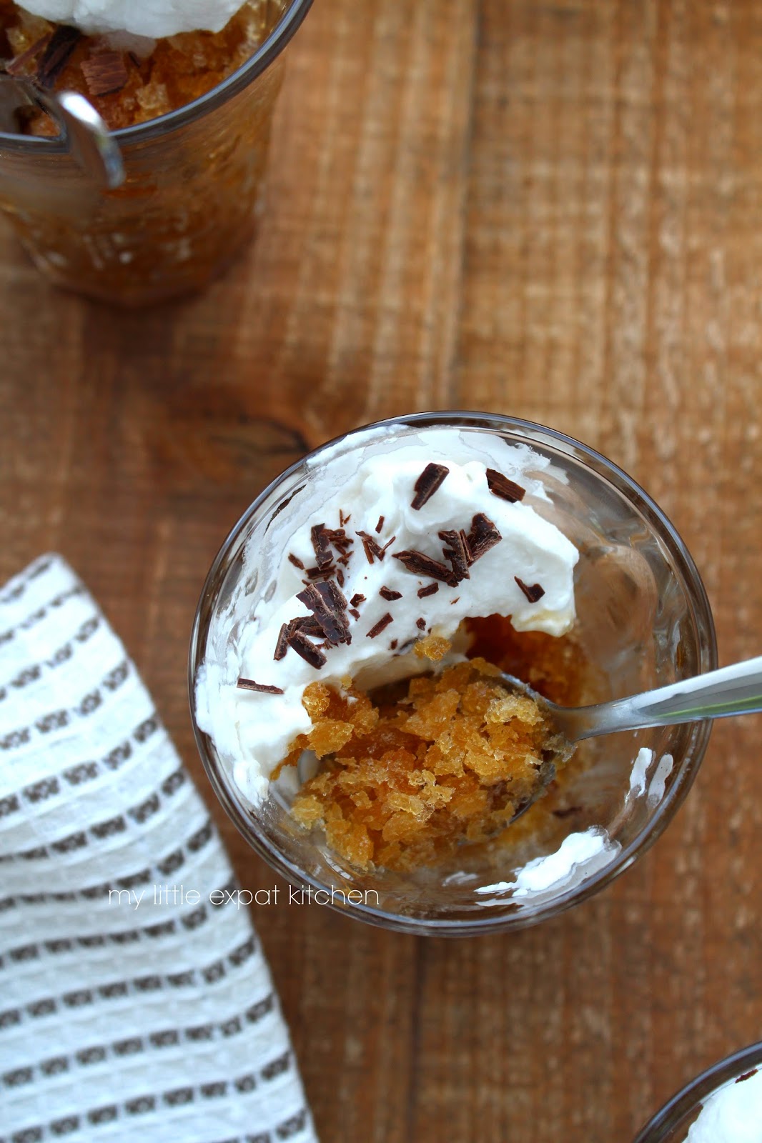 My Little Expat Kitchen: Coffee granita with coconut whipped cream