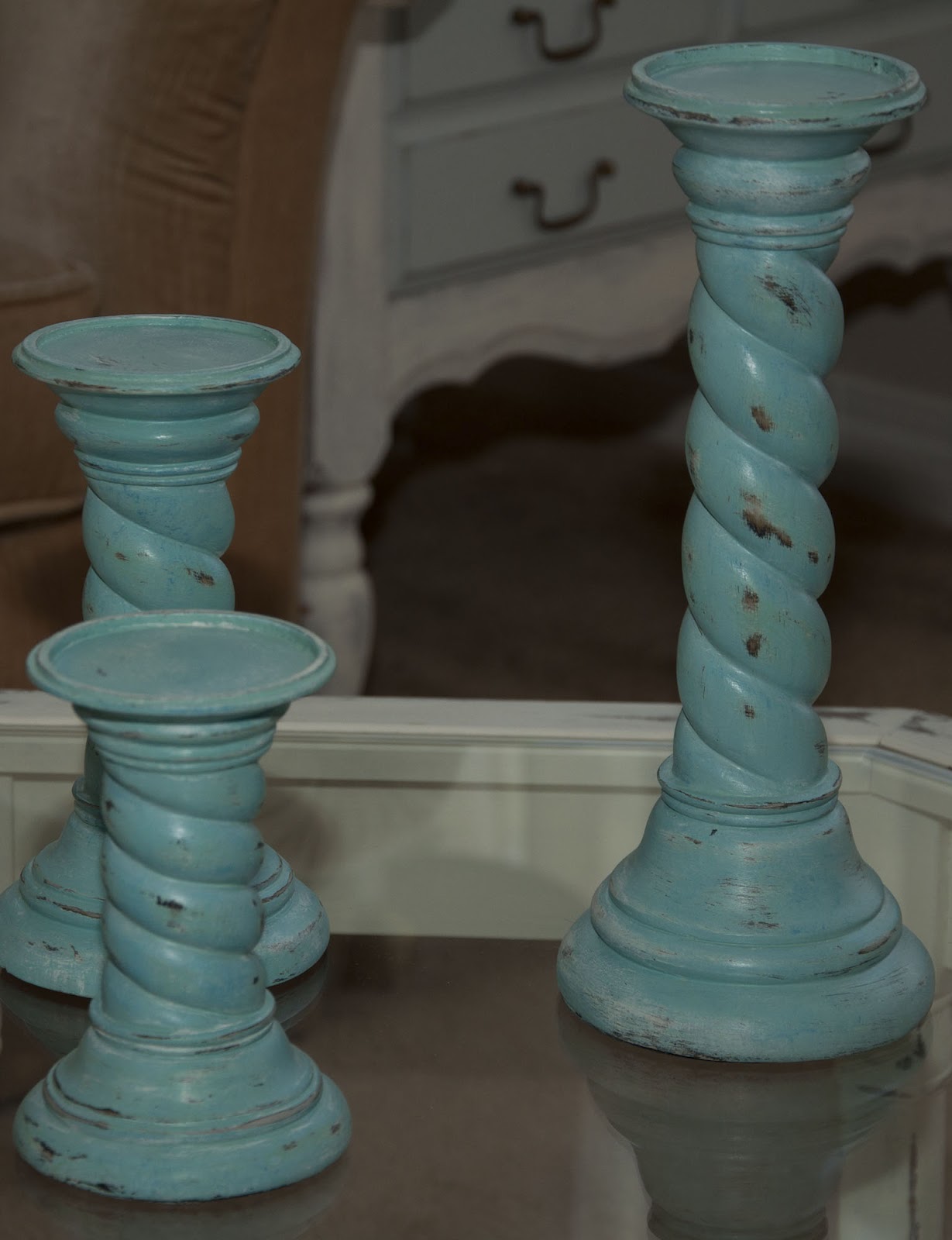 Ramshackle Romance designs by Deborah N. Smith Chunky Candle Holder