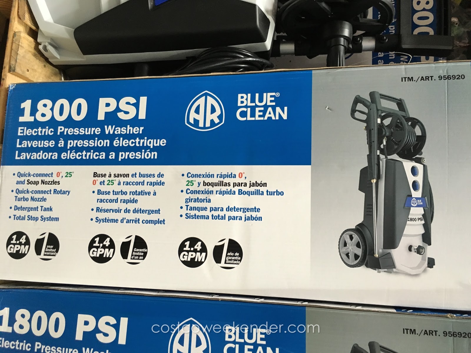 AR North America Blue Clean Pressure Washer (1800 psi) Costco Weekender