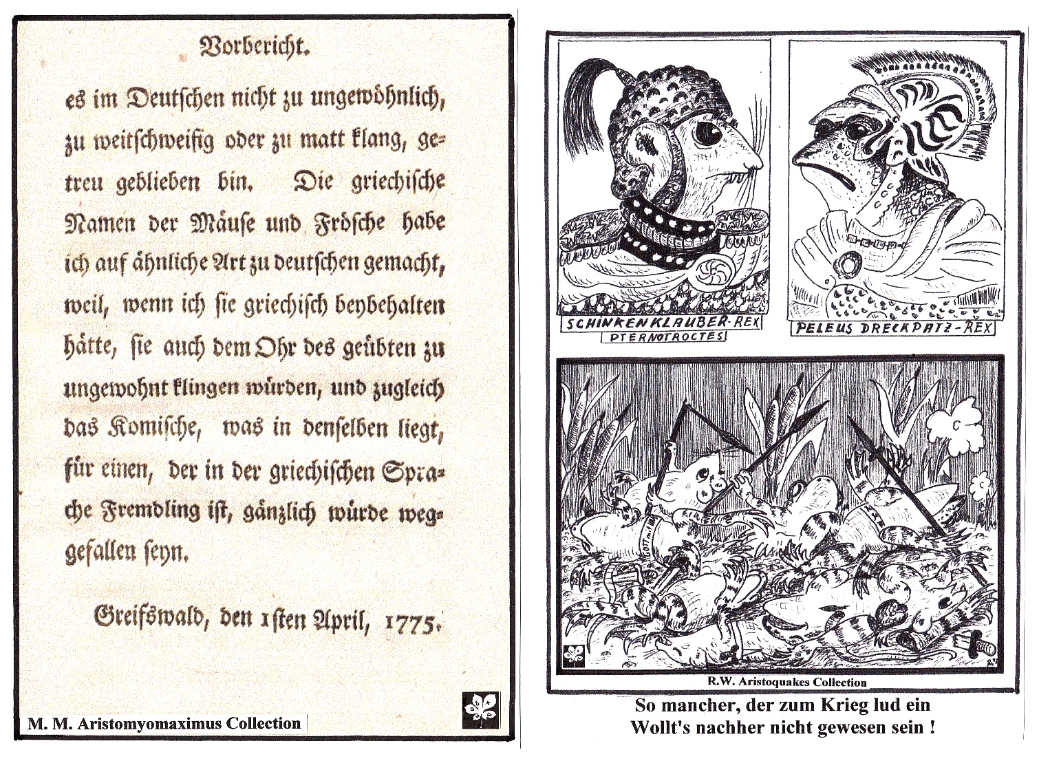 Batrachomyomachia Ilias Post Homerum Der Froschmausekrieg