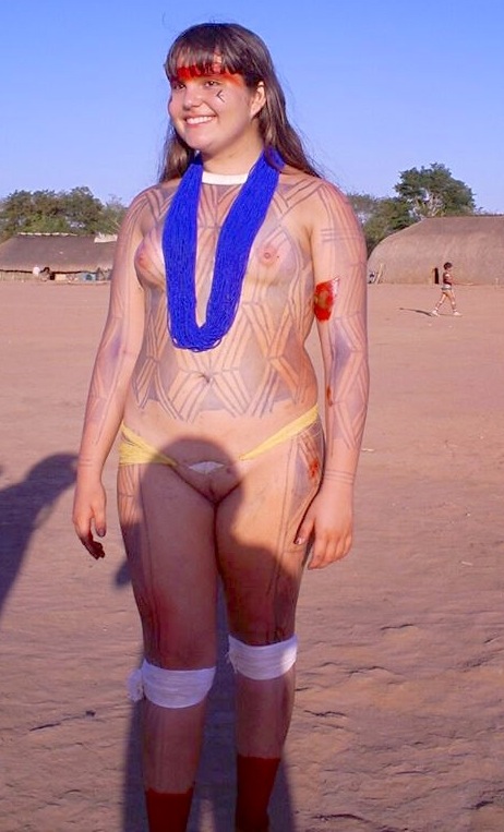 xingu girls nude 2 brazil, Xingu Native Indians, Suiá Girl Yamaricuma Tattoo ...
