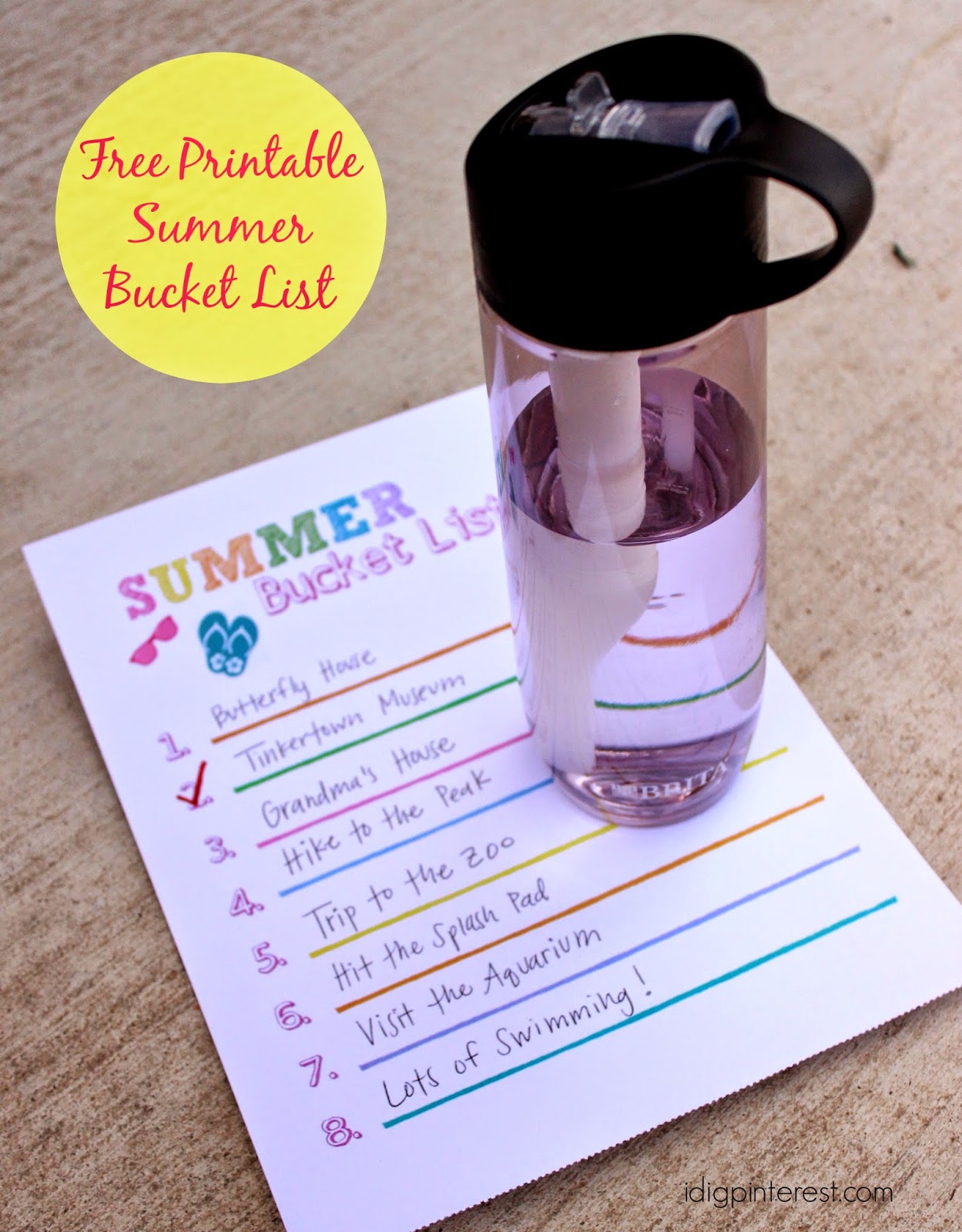 Tips for Staying Hydrated this Summer Plus a Free Printable Summer Bucket L...
