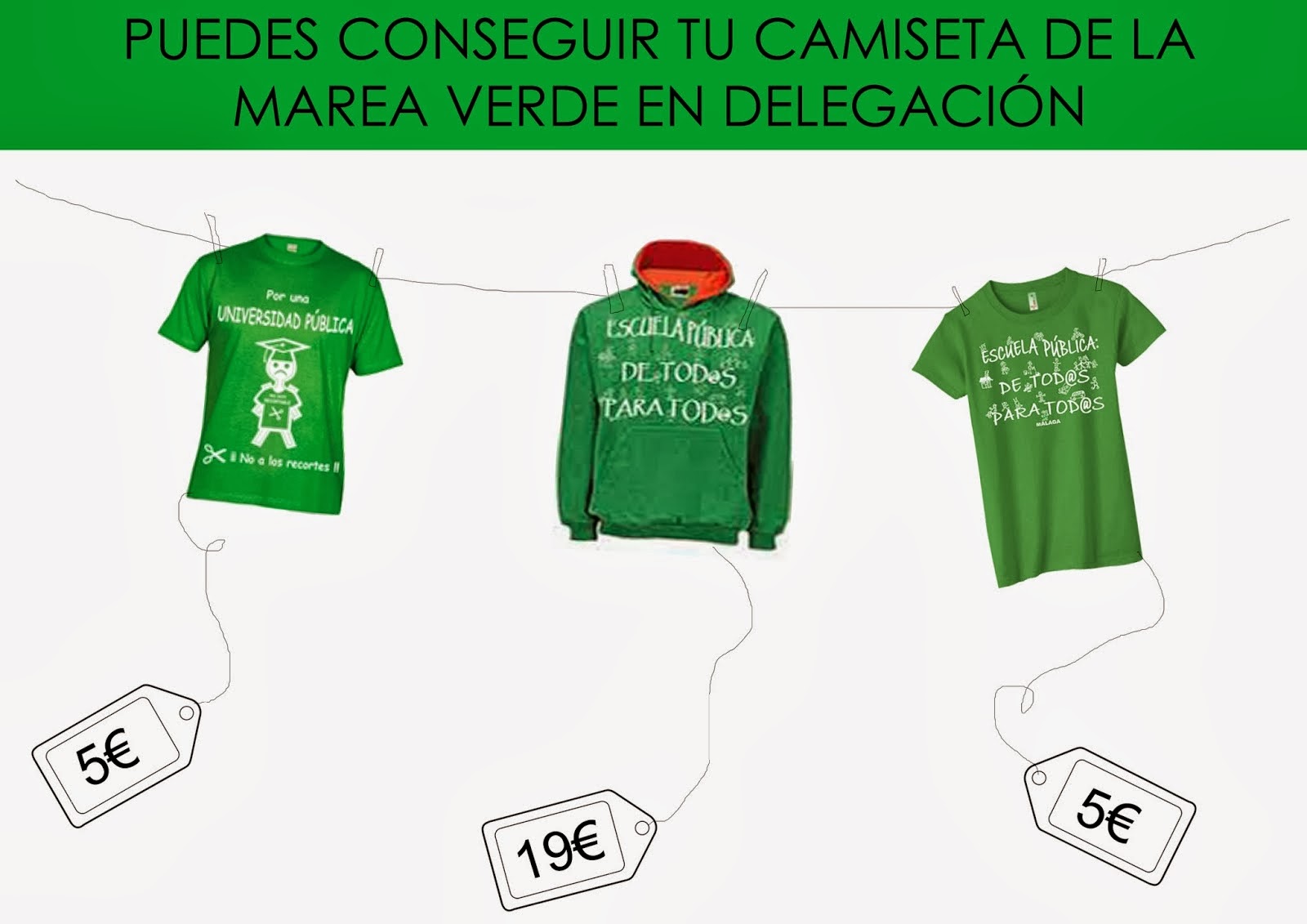 VENTA DE CAMISETAS DE LA MAREA VERDE