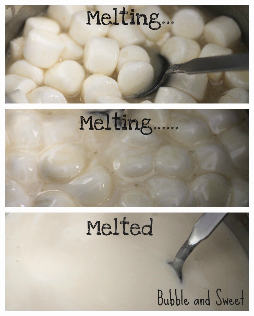 Bubble and Sweet Raspberry Marshmallow Fudge with sprinkles AKA I