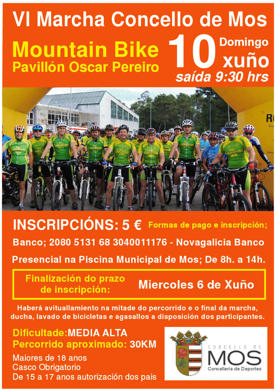pabellon oscar pereiro club ciclista aragonta vi marcha concello de mos pabellon oscar pereiro club ciclista aragonta vi marcha concello de mos