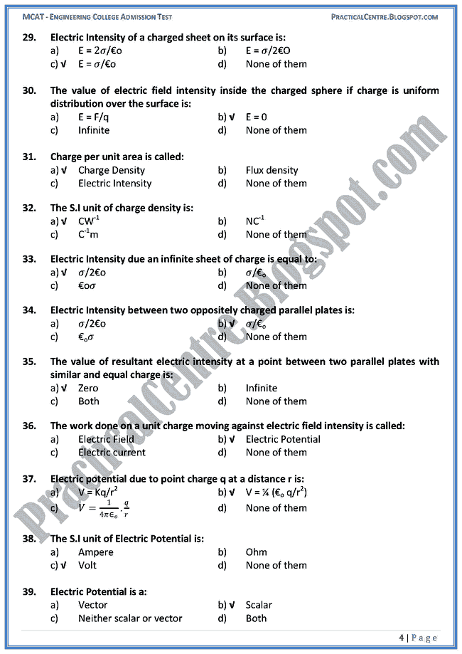 electrostatics-ecat-preparation-mcqs-test-physics-engineering-admission-test