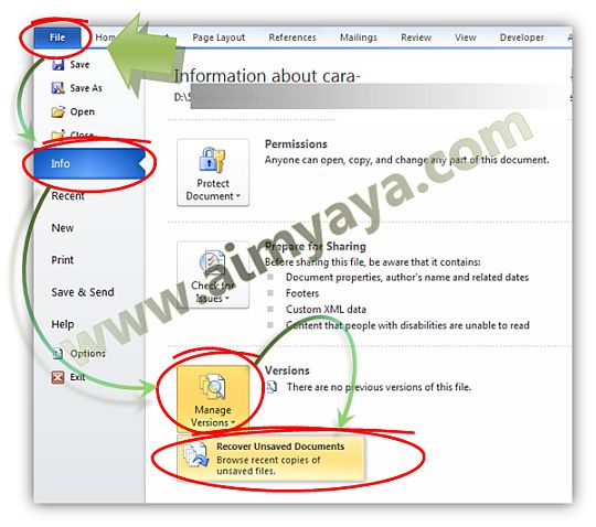 Cara Mengembalikan dokumen Ms Word yang belum disimpan Cara Mendapatkan Data Ms Word yang Belum di Save