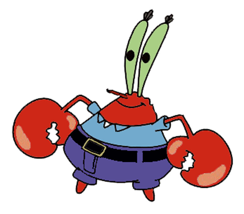 La  Bob Esponja Dibujos del Señor Cangrejo para Imprimir