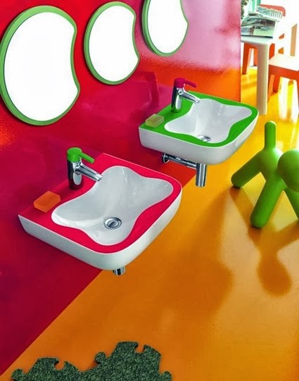 Diseño de Interiores Ramón Martí: Baños con mucho color