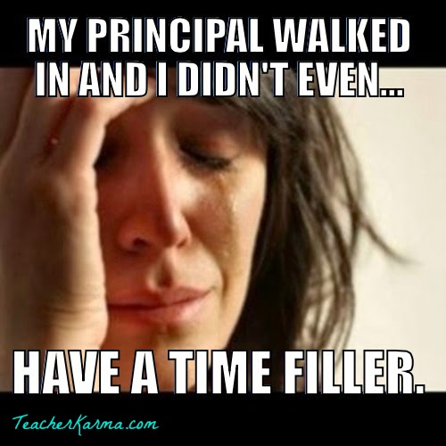 How to use time fillers in your classroom.  TeacherKarma.com