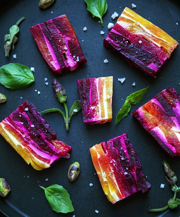 Beet and Goat Cheese Jewels - beautiful and yummy party food