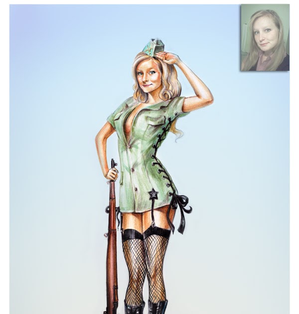 Igor Lukyanov - Graphic Artist | Illustrator | Portraitist: Military Pin-Up (Custom Gift)