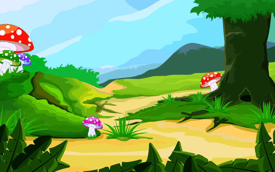 Pemandangan Kartun Alam