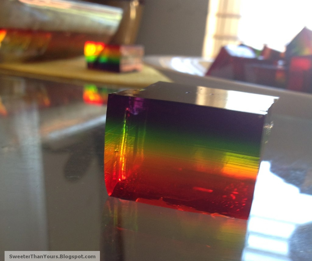 Sweeter Than Yours Rainbow Jello Cubes