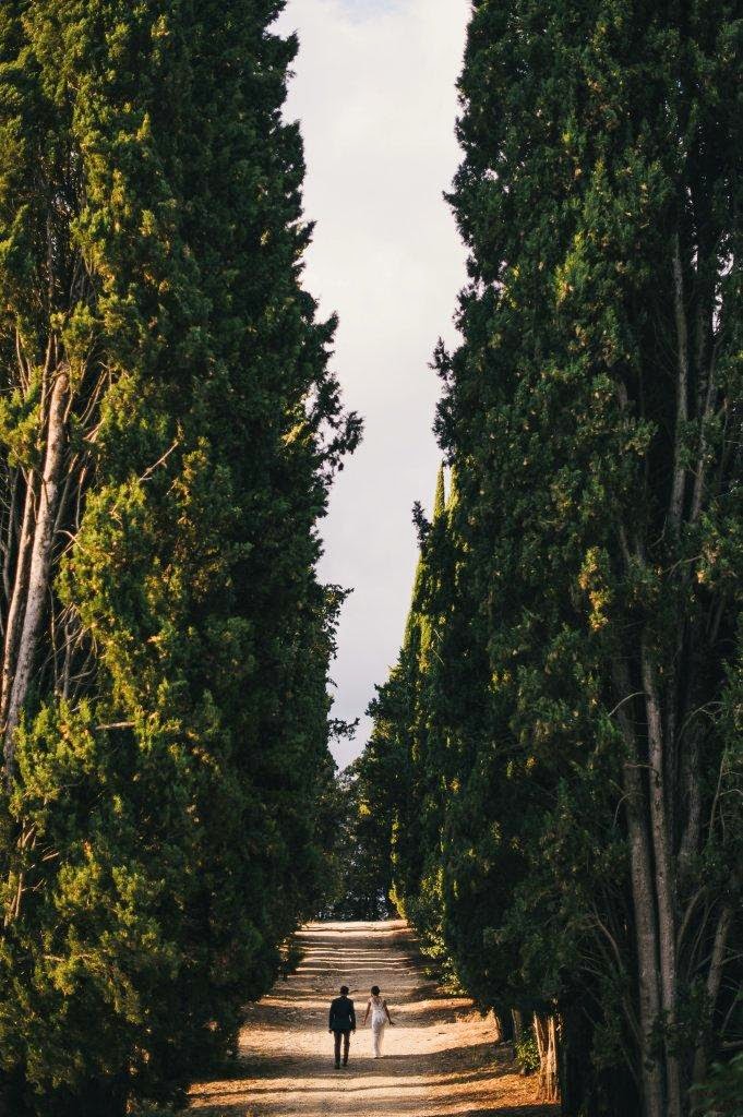 Cypress trees A wedding in Tuscany