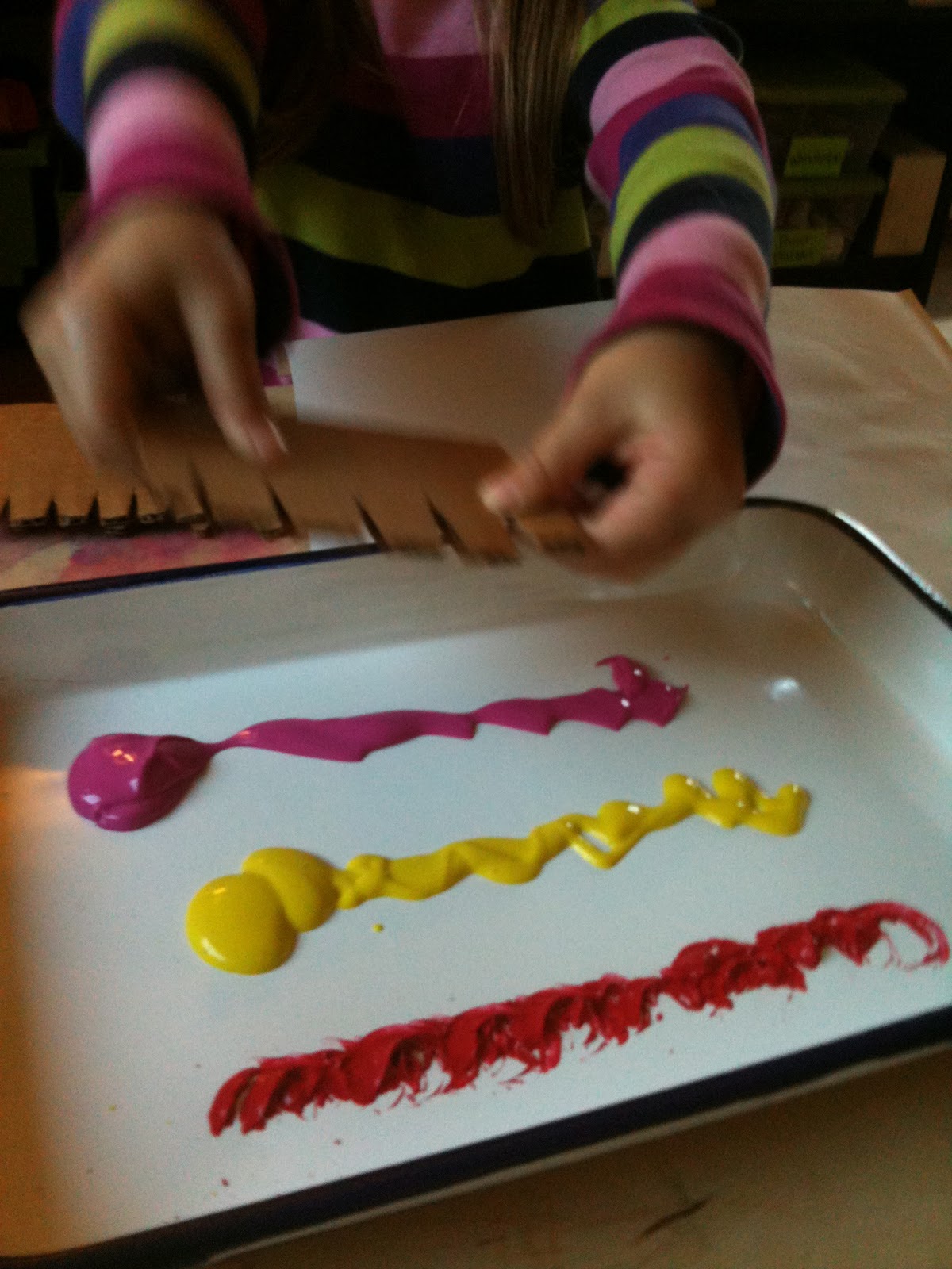 A Childhood List 49) DIY Texture Combs for Painting