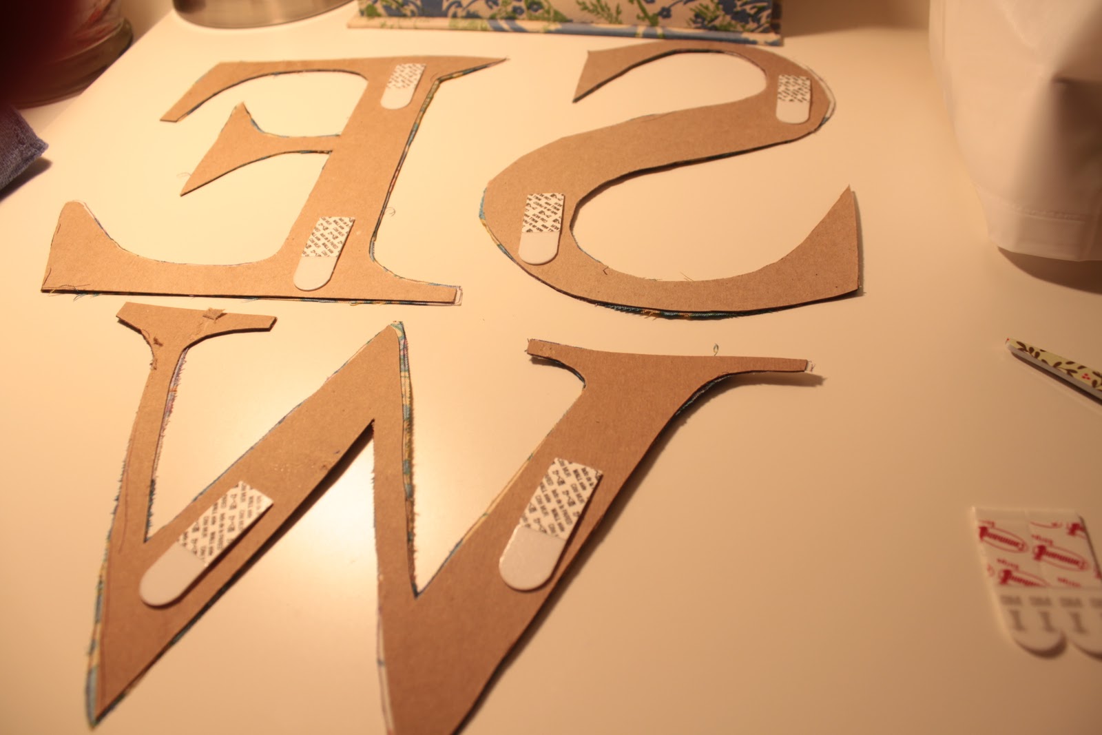 Sew Much Sunshine [to the square inch] Tutorial Fabric Covered Letters