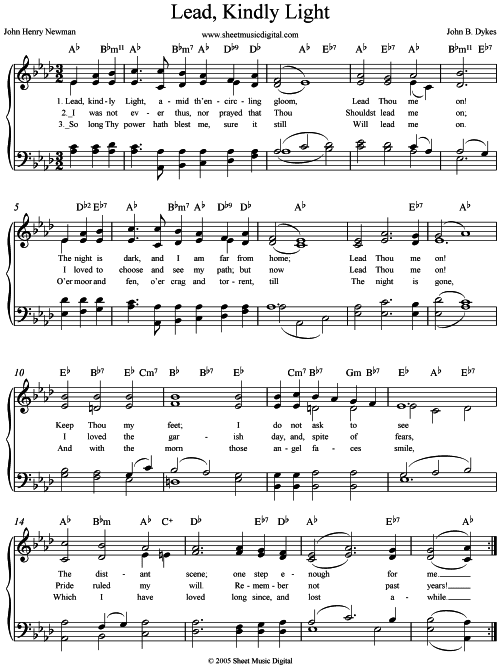Songs of Praises Lead, Kindly Light