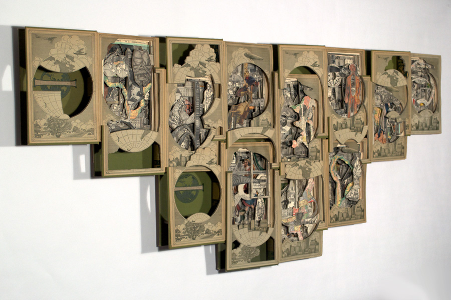 Dogeared and Underlined Recycle books into art