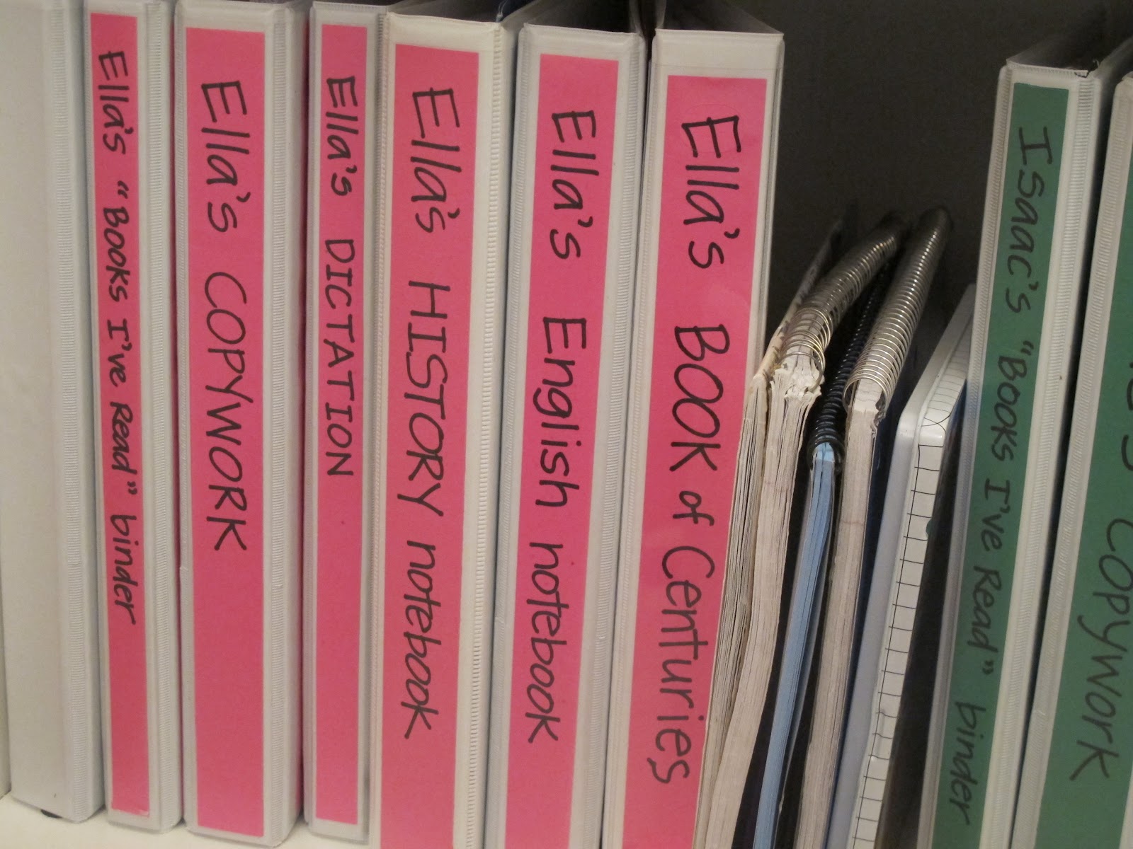 With Great Joy Organizing schoolwork with binders