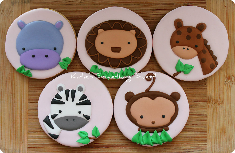 {Katie's Something Sweet} Safari Animal Cookies
