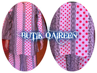 Download this Butik Qaireen Baju Kurung Kanak Cotton Gred Corak Polkadot picture