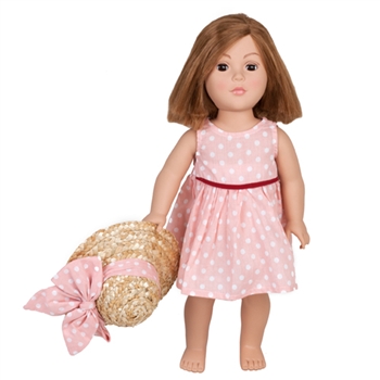 Peach Recital Dress /& Shoes Set made for Molly 18/" American Girl Doll Clothes