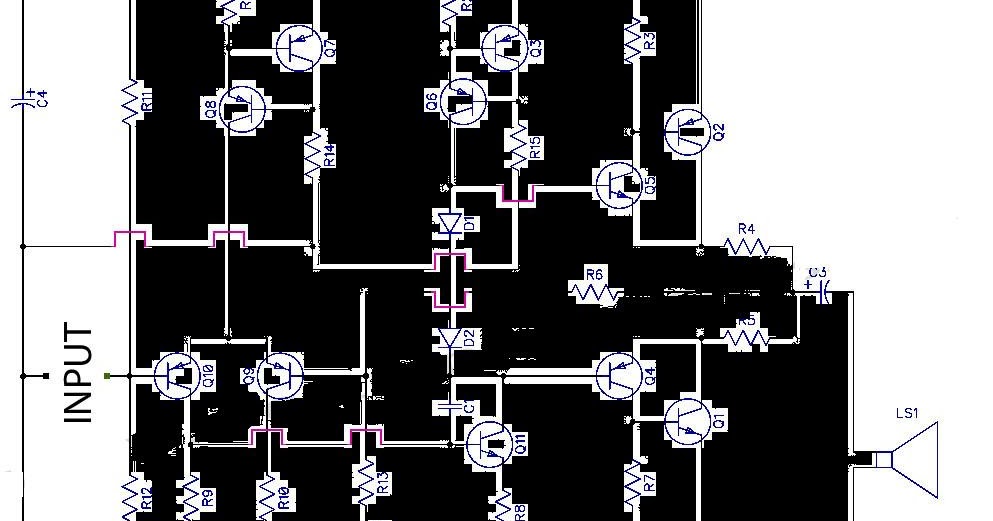 Ab Transistor Audio Power Amplifier Wiring Diagram