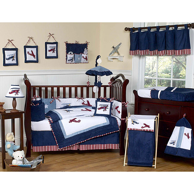 Baby Boy Airplane Crib Bedding Set