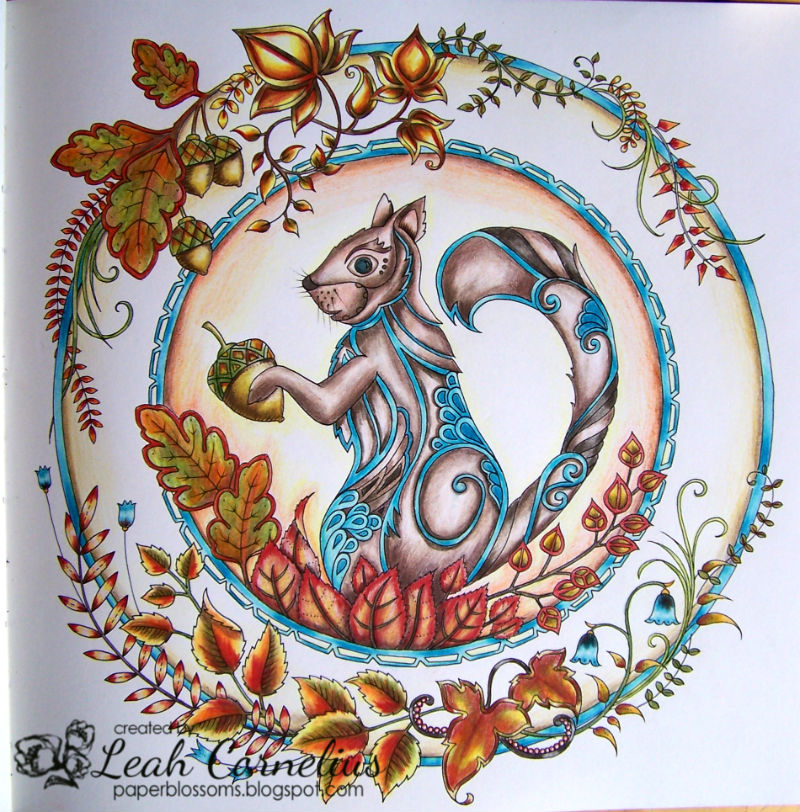Paper Blossoms Autumn Squirrel